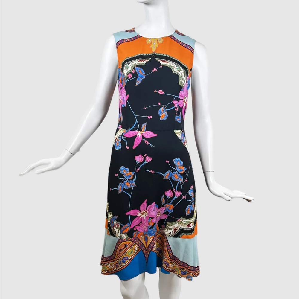 Etro Multicolor Floral Mini Dress - Picture 2 of 9